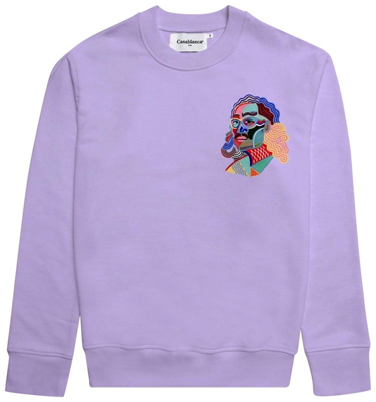 Casablanca Embroidered Sweatshirt Lilac Masao San
