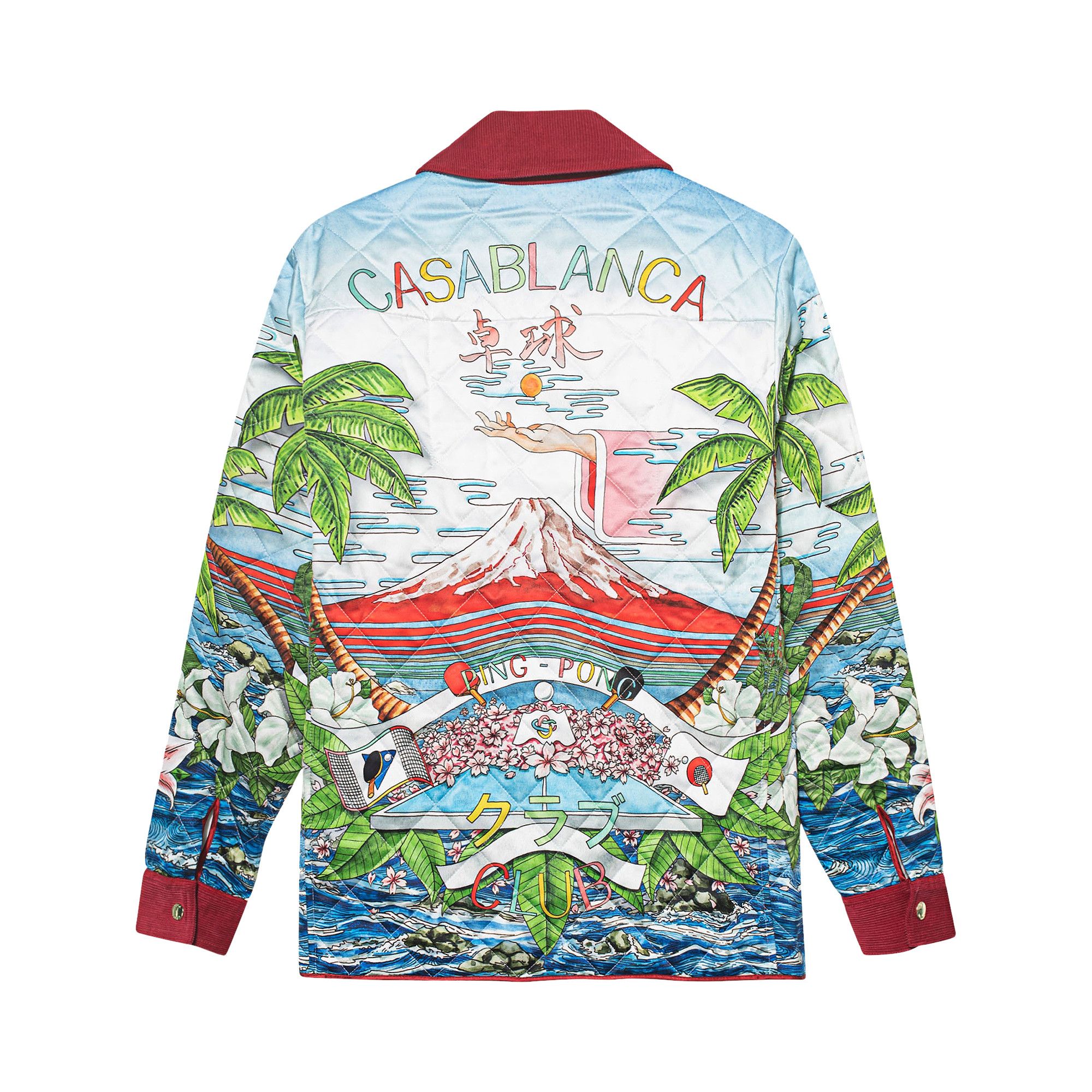 Buy Casablanca Printed And Quilted Hunting Jacket 'Table Tennis