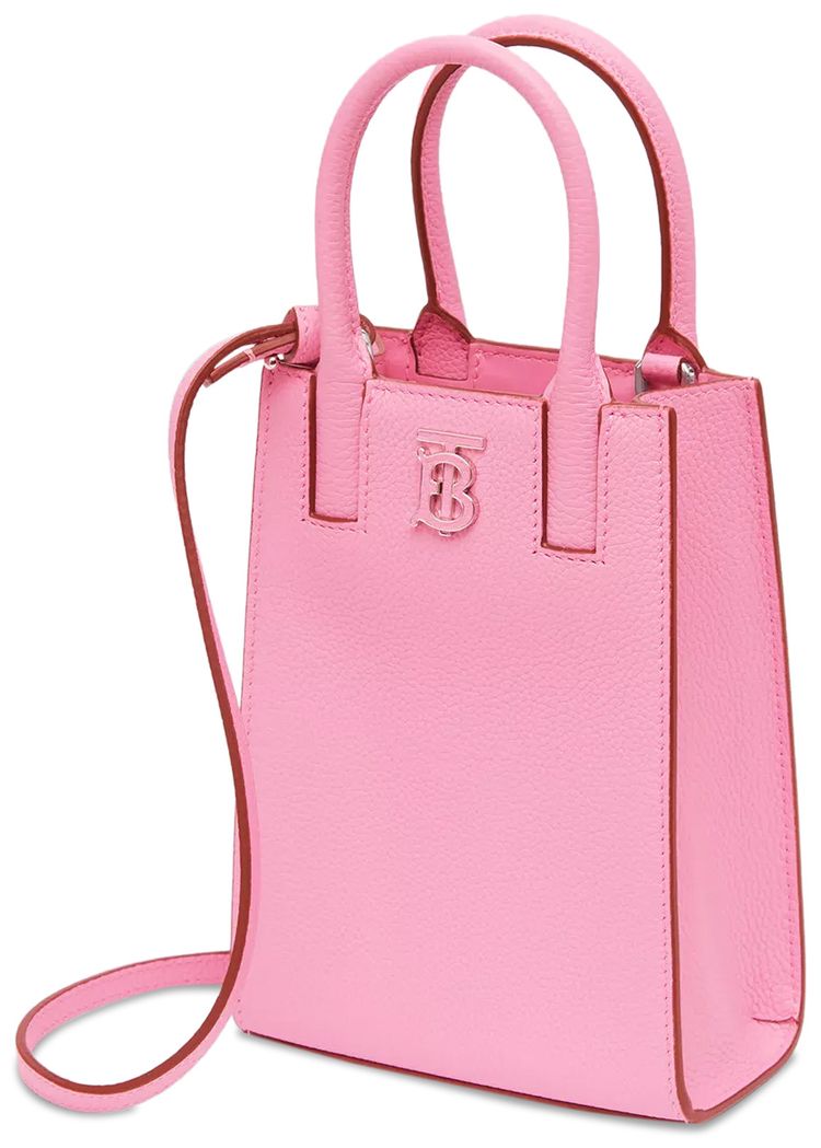 Burberry Micro Grainy Leather Frances Tote Primrose Pink