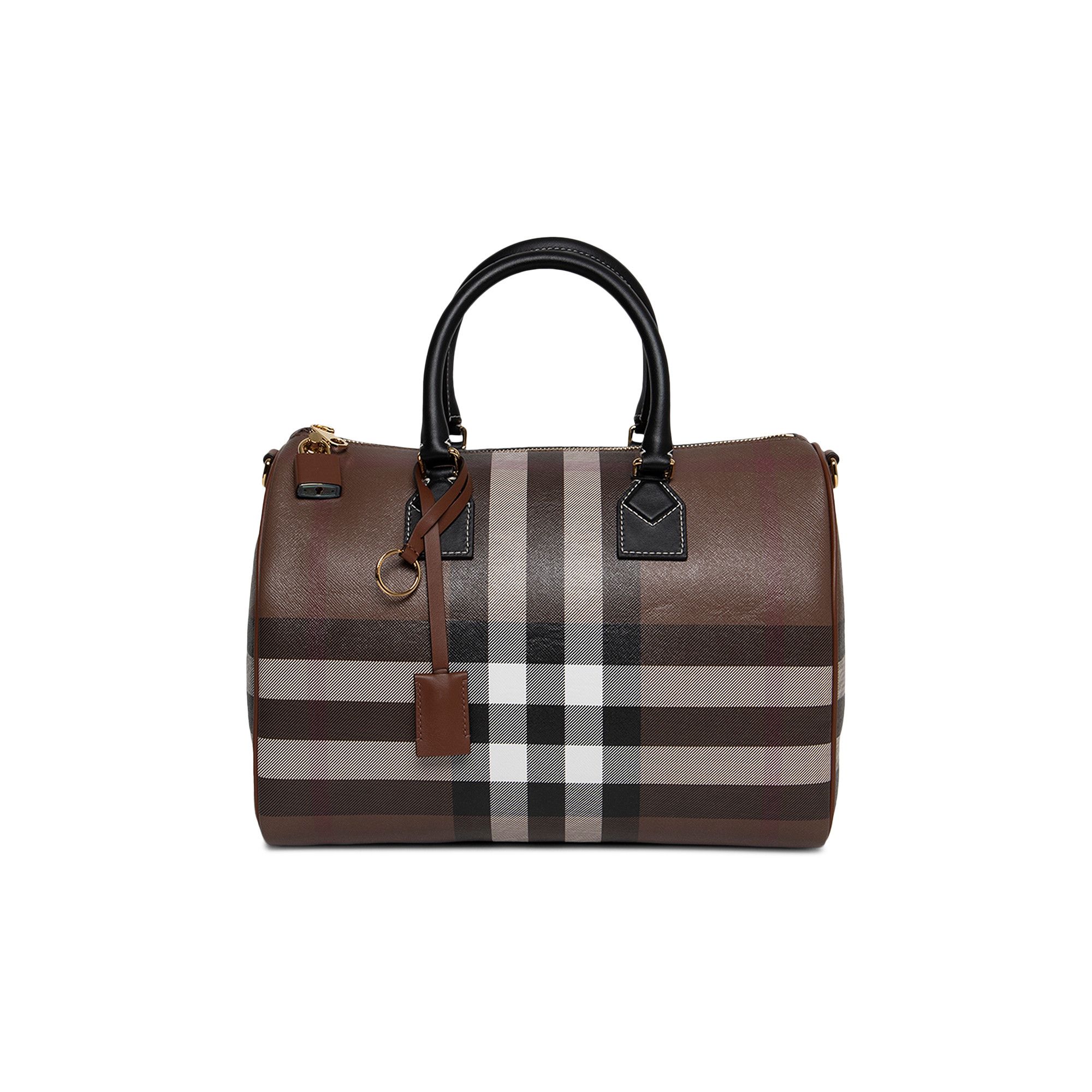 Burberry check bowling bag outlet