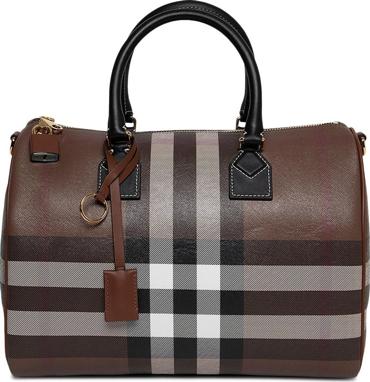 Check Medium Bowling Bag in Archive Beige/briar Brown - Women | Burberry®  Official