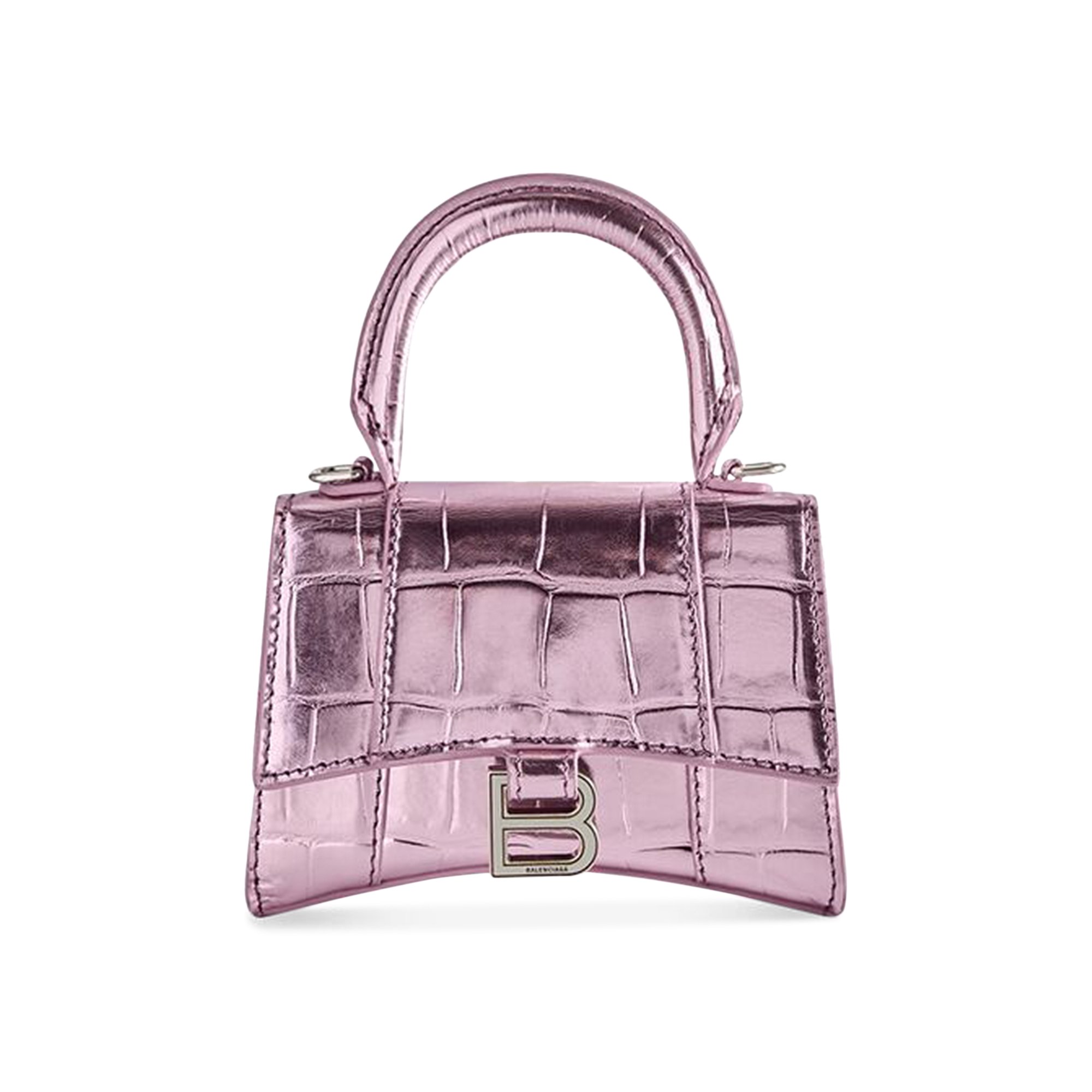 Pink XXS Hourglass Bag by Balenciaga on Sale