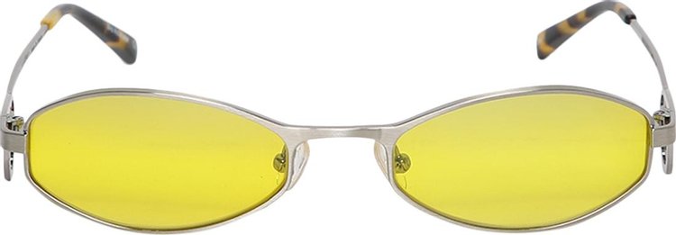 Marine Serre x Vuarnet Swirl Frame Oval Sunglasses 'Yellow'