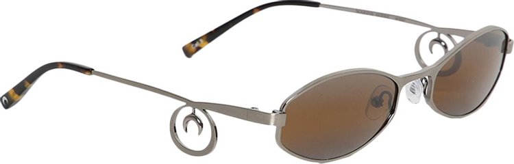 Marine Serre x Vuarnet Swirl Frame Oval Sunglasses Black