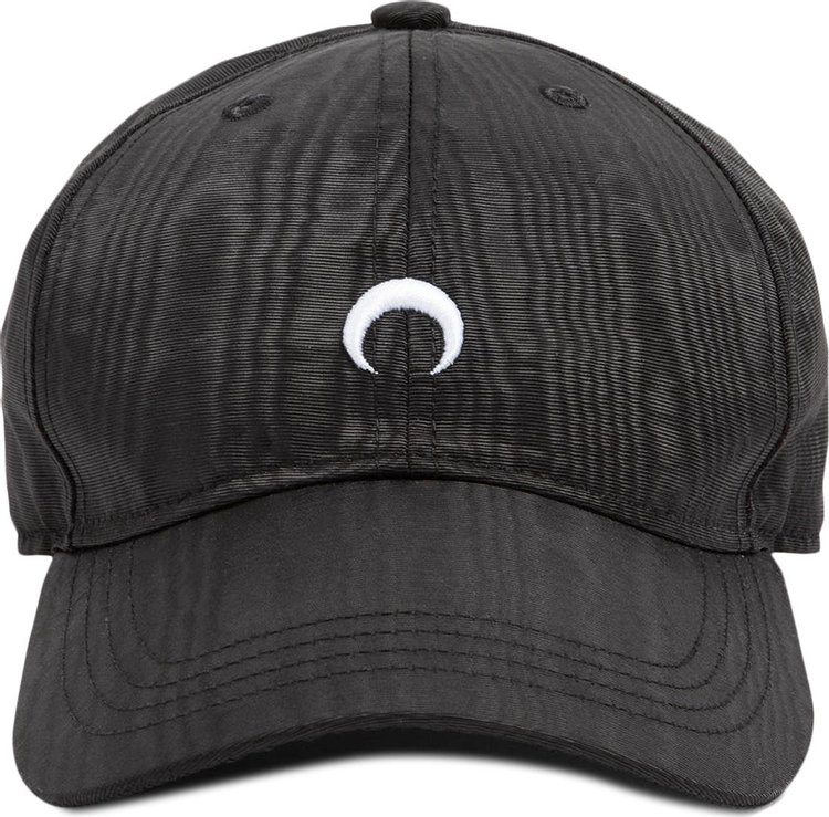 Marine Serre Recycled Embroidered Moire Cap 'Black'