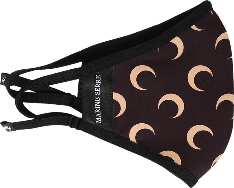 Buy Marine Serre Branded Daily Mask 'All Over Moon Brown ...