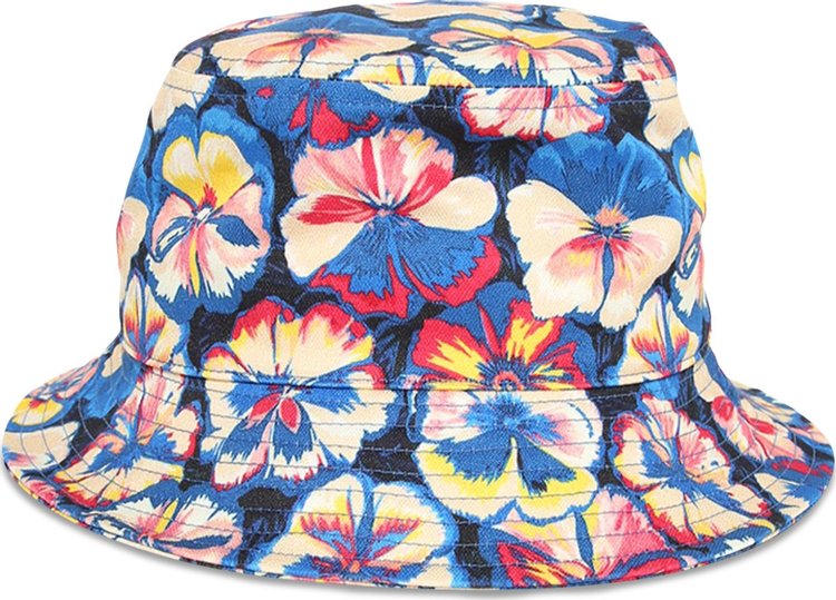 Paco Rabanne Floral Print Bucket Hat 'Blue Moon Pansy'