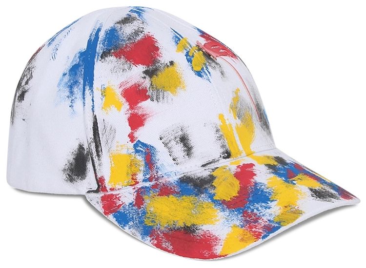 Palm Angels Painted Palm Cap WhiteFuchshia