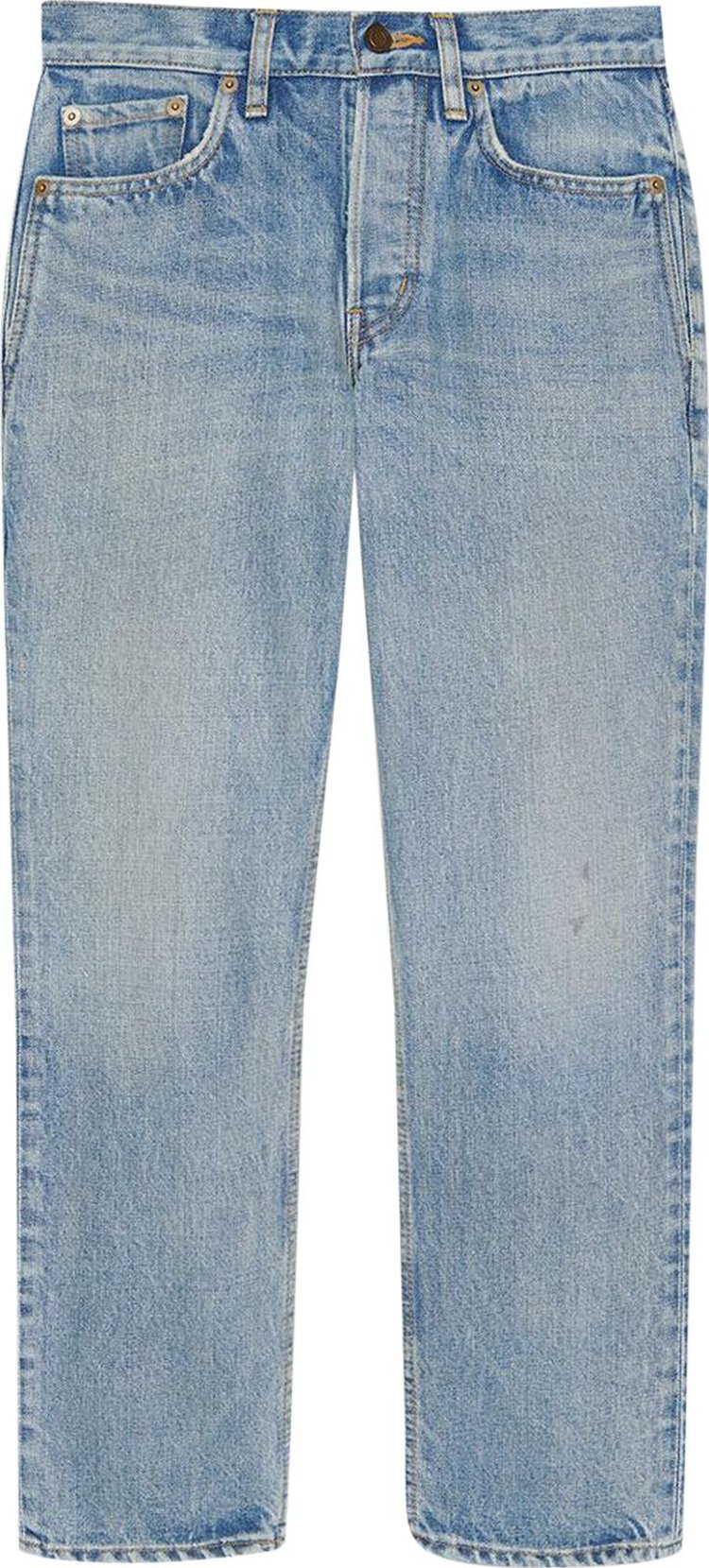 Saint Laurent 90's Mid-Waist Cropped Jeans 'Light Dirty Authentic'