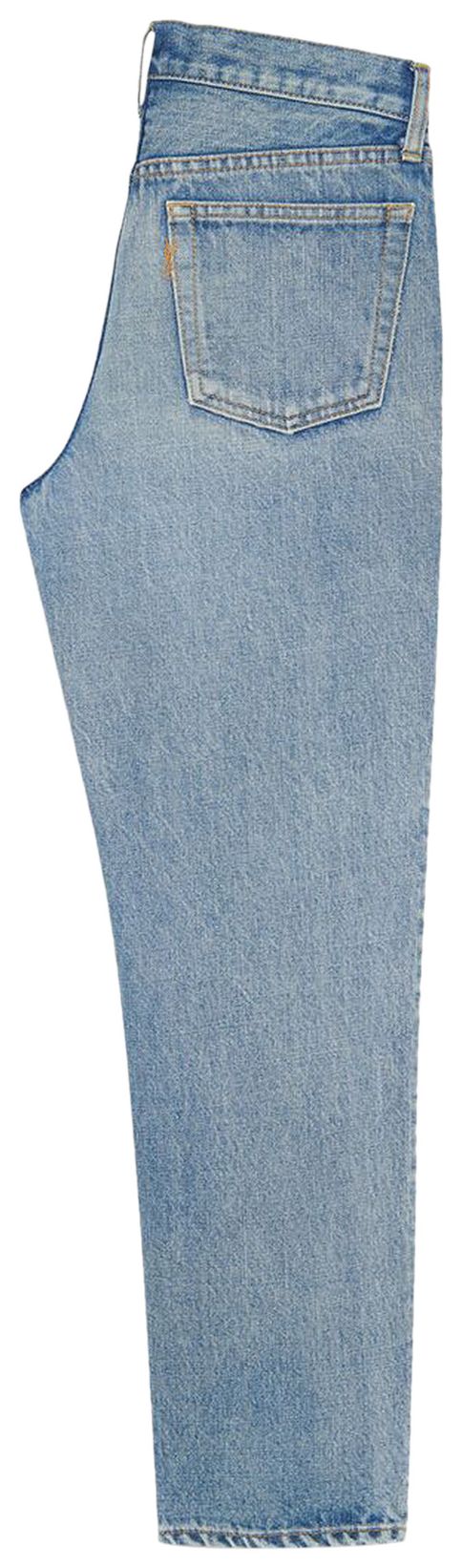 Saint Laurent 90s Mid Waist Cropped Jeans Light Dirty Authentic