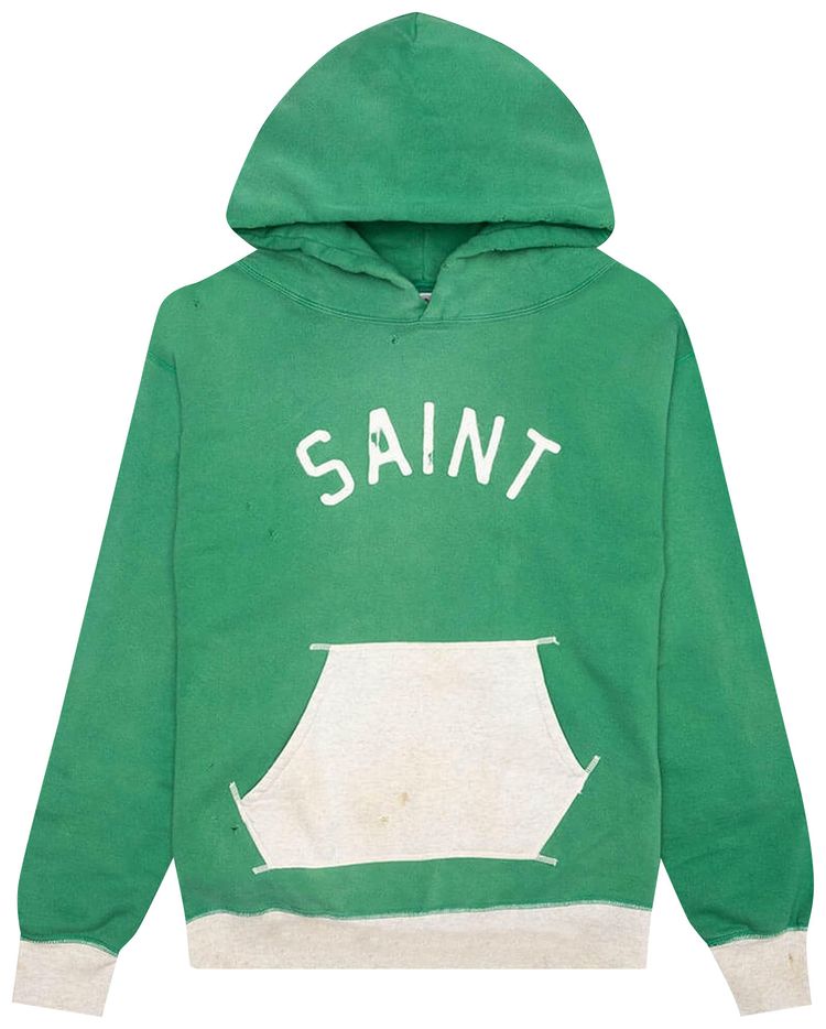 SAINT Mxxxxxx Felt Hoodie GreenGrey