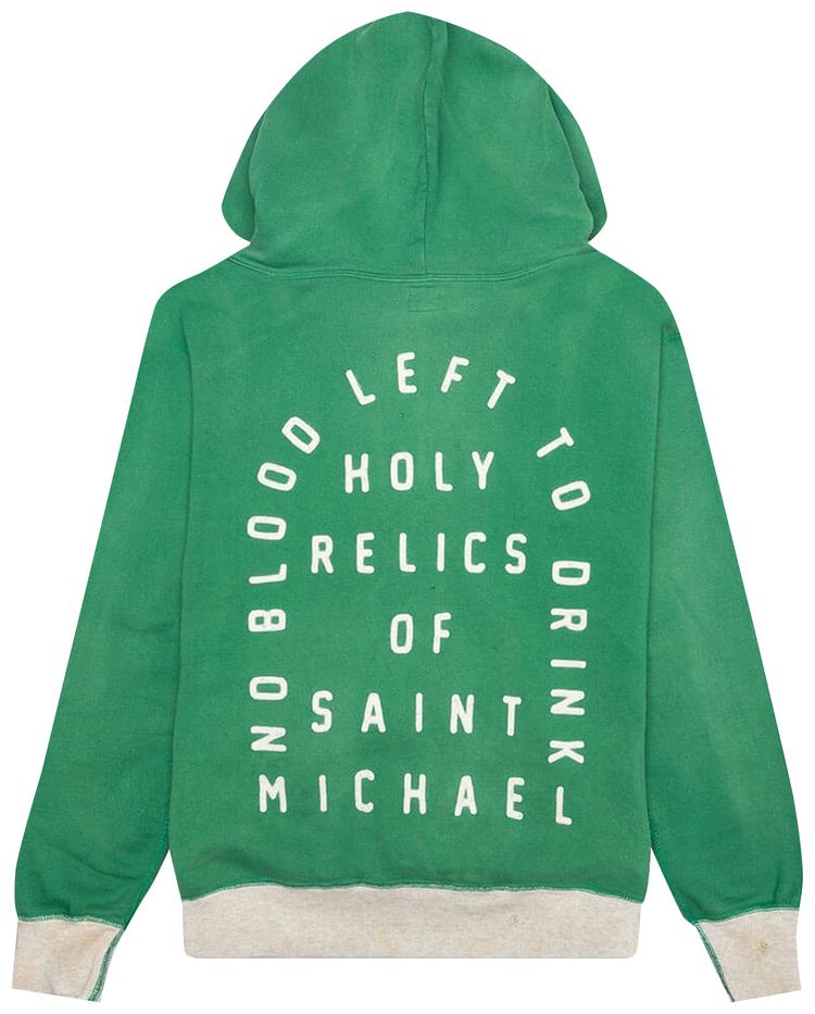 SAINT Mxxxxxx Felt Hoodie GreenGrey