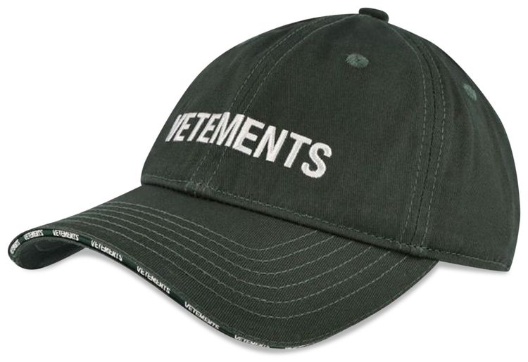Vetements Iconic Logo Cap Police GreenWhite