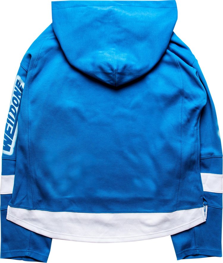 We11done Oversized Football Hoodie Blue