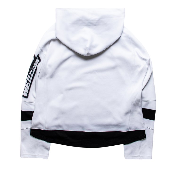 We11done Oversized Football Hoodie White