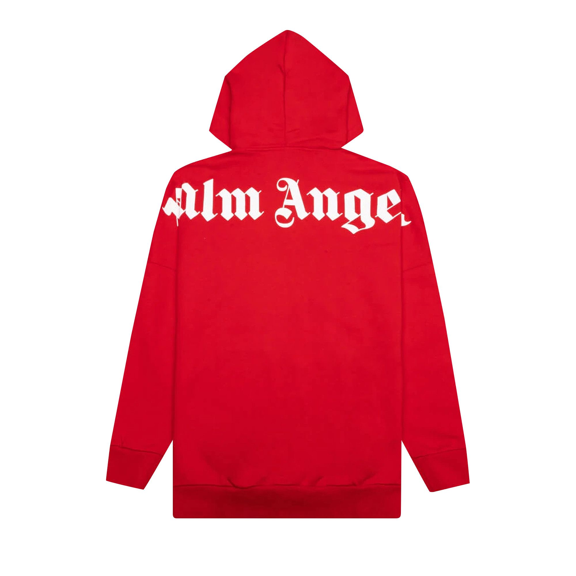 Size l Palm Angels Classic Logo Over Hoodie Red White