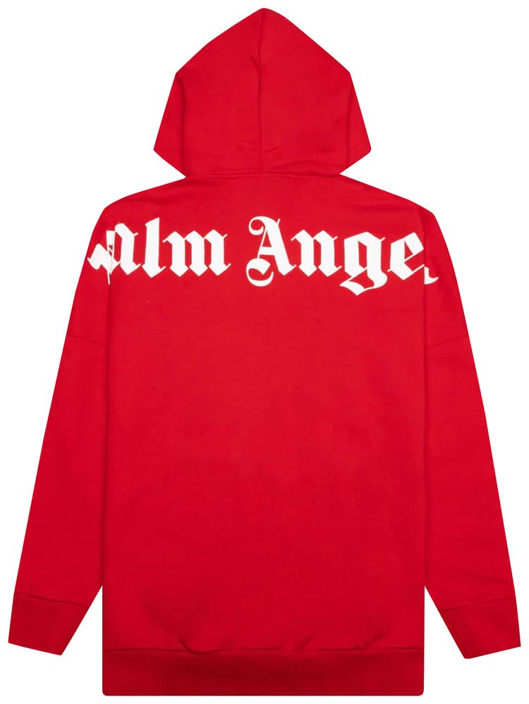 Palm Angels Classic Logo Over Hoodie RedWhite