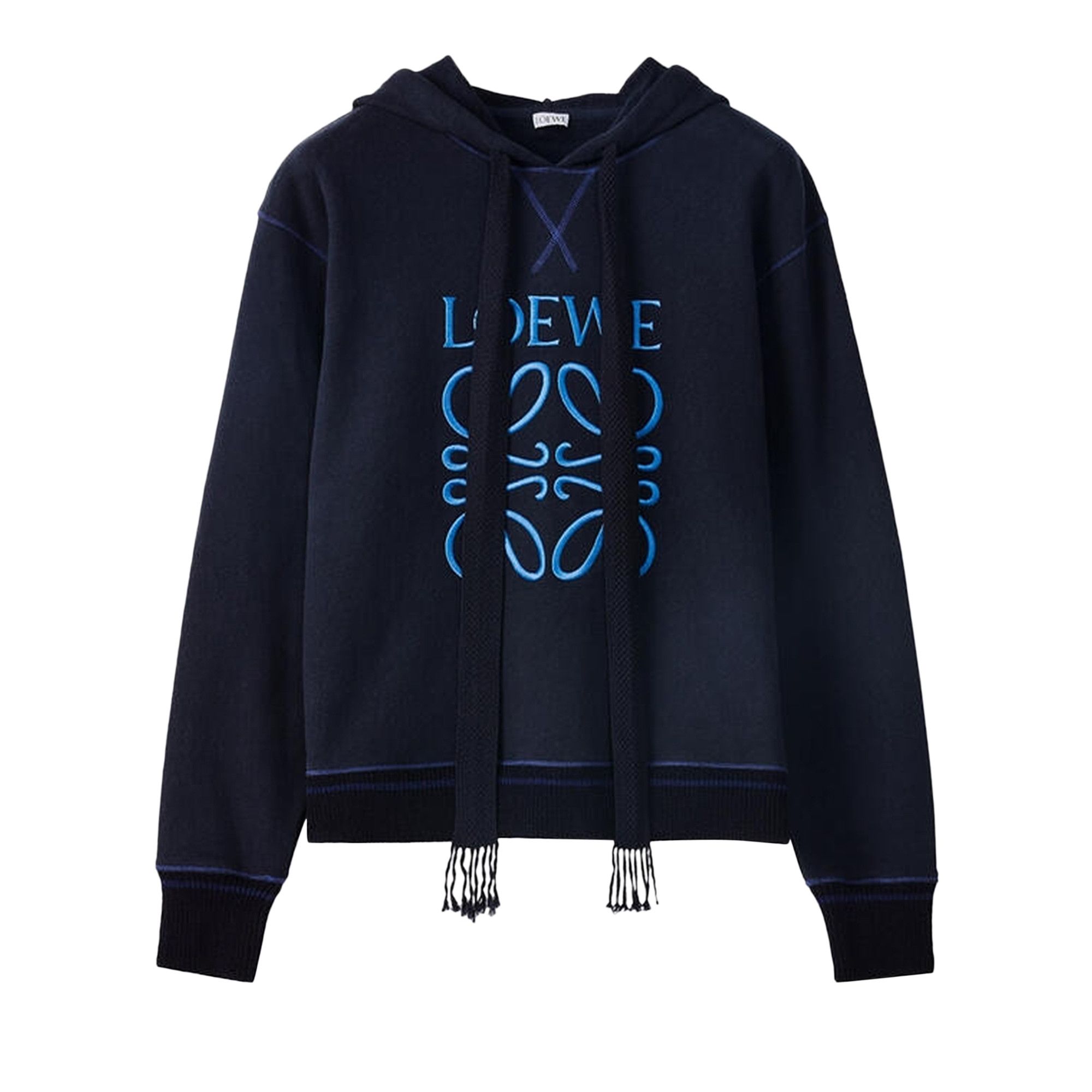 Buy Loewe Anagram Hoodie 'Navy Blue' - S359341XAQ 5110 | GOAT