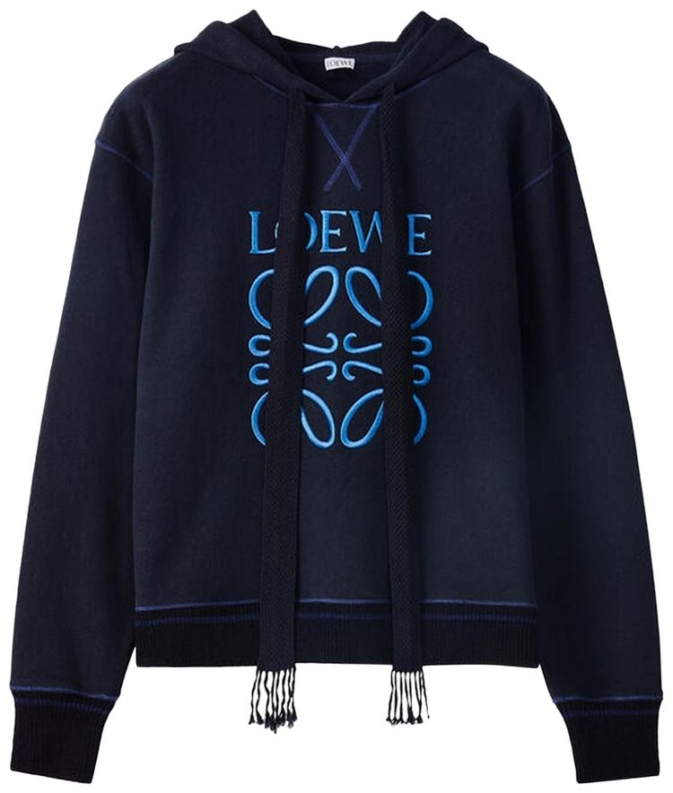 Loewe Anagram Hoodie Navy Blue