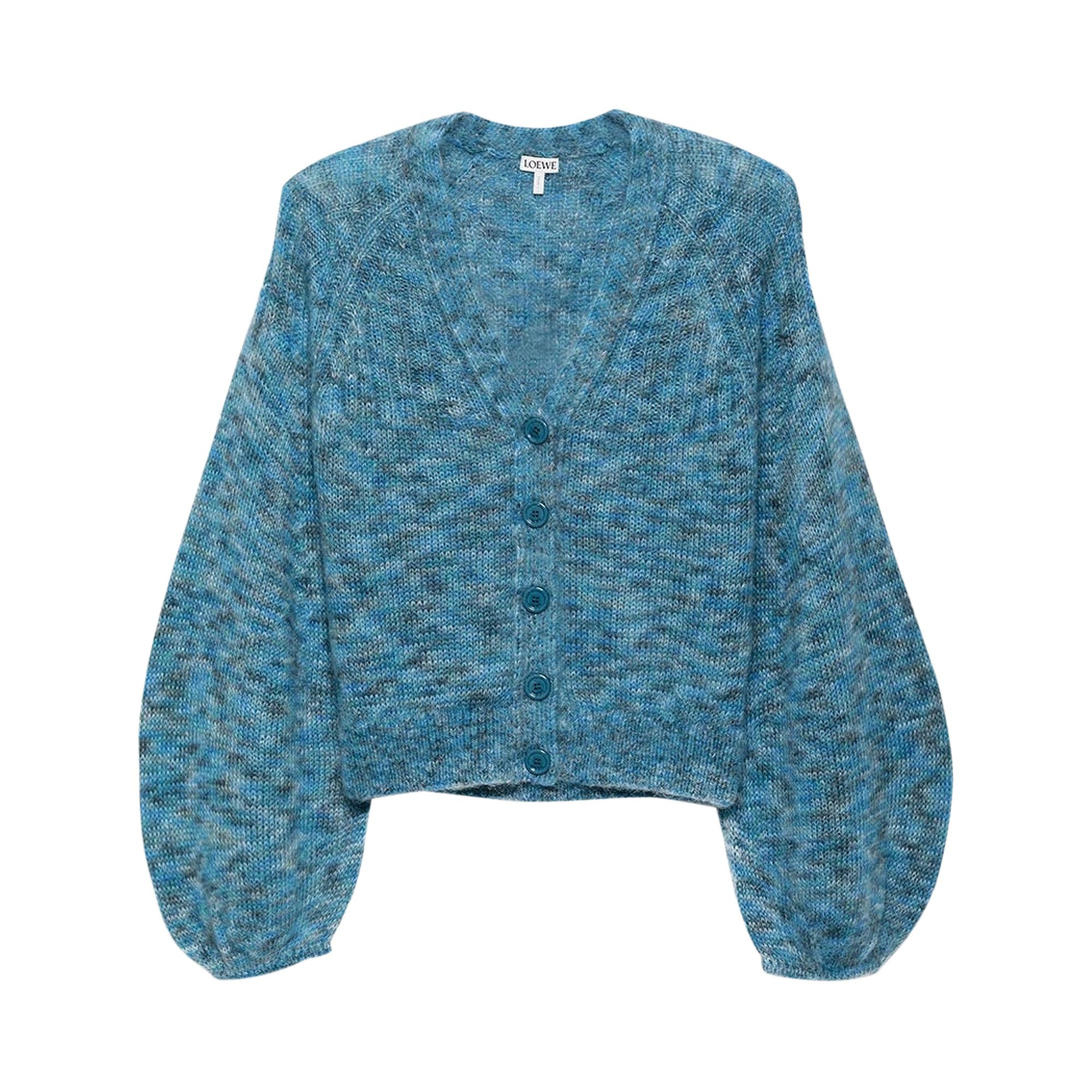 Buy Loewe Balloon Sleeve Cardigan 'Blue Multitone' - S359Y16K08