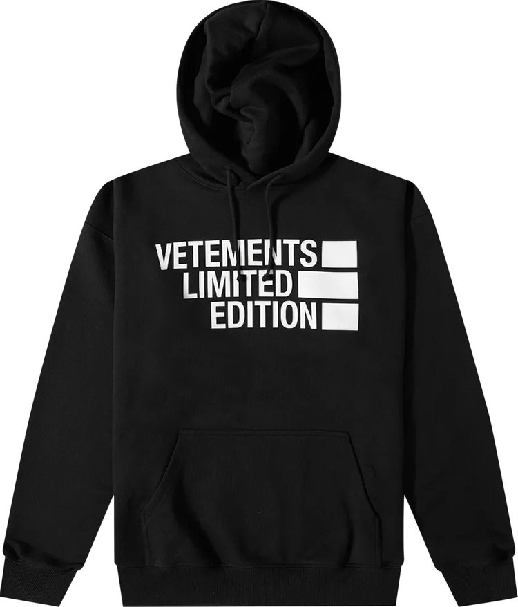 Buy Vetements Big Logo Limited Edition Hoodie 'Black/White ...