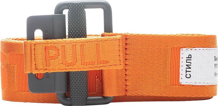 Heron Preston HP Tape Belt Classic Buckle 'Orange/Grey'