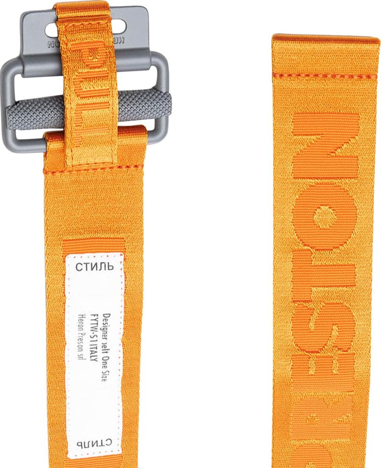 Heron Preston HP Tape Belt Classic Buckle OrangeGrey