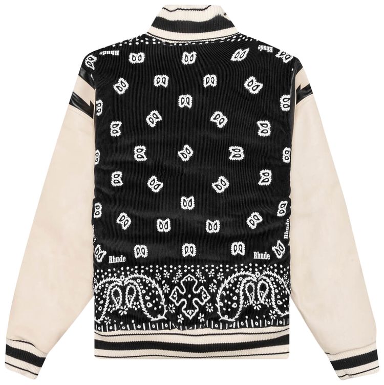Rhude Bandana Bomber Jacket BlackWhite