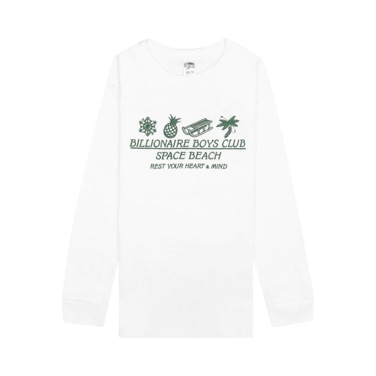 Billionaire Boys Club Kids BB Beach Club Long Sleeve Knit Bleach White
