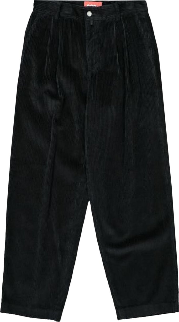 Buy 032C Pleat Front Cords 'Black' - SS22 W 3042 BLAC | GOAT