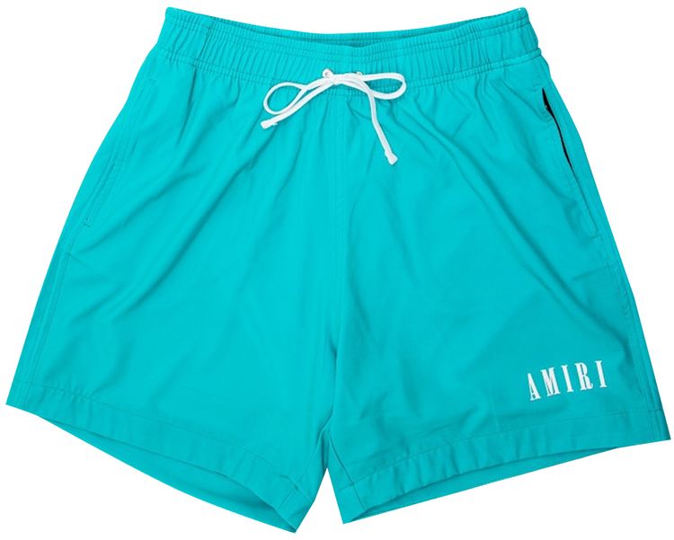 Amiri Core Logo Swim Trunk Columbia