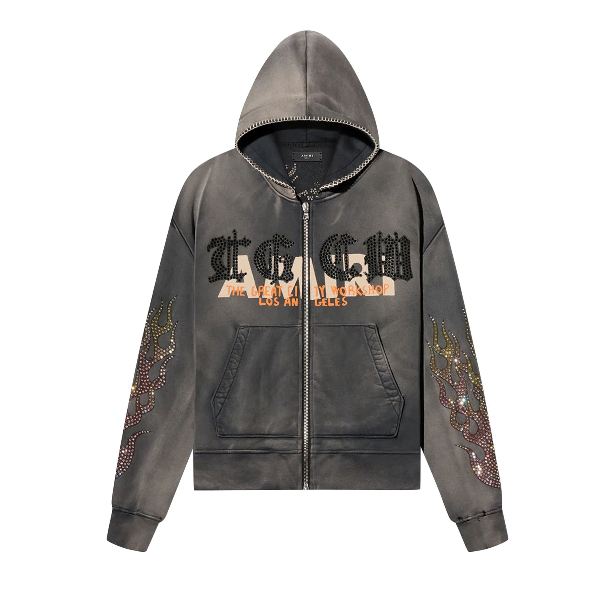 Crystal zip up hoodie sale