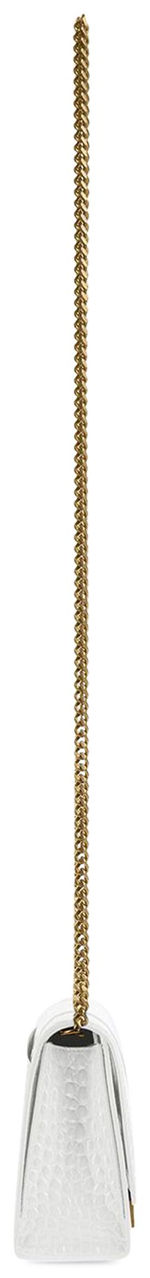 Balenciaga Hourglass Wallet On Chain White