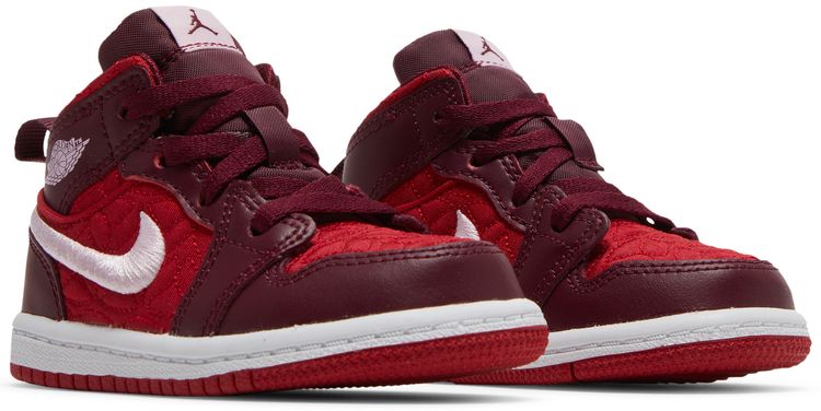 Air Jordan 1 Mid SE TD Red Quilted