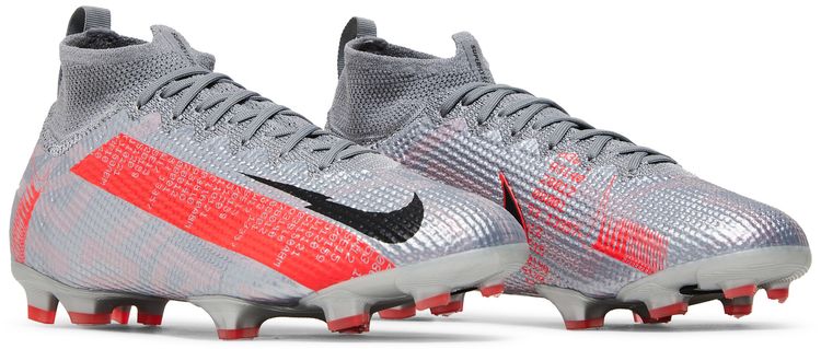 Nike Mercurial Superfly 7 Elite FG GS Metallic Grey Crimson