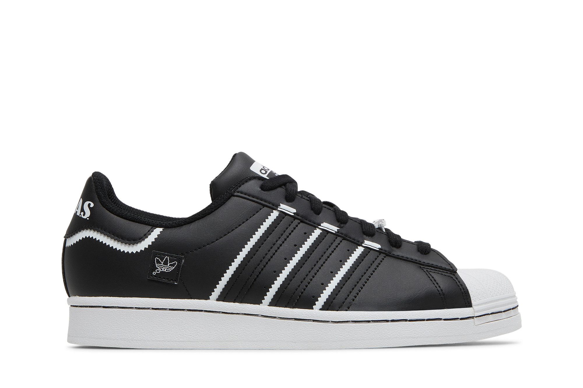 Adidas superstar black and silver deals