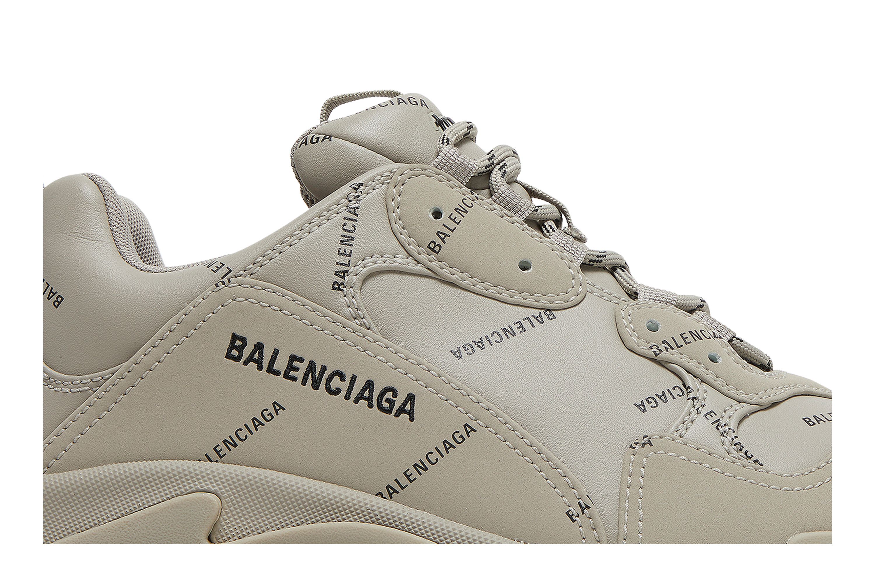Buy Balenciaga Triple S Sneaker Allover Logo Beige 536737 W2FA1 9710 GOAT