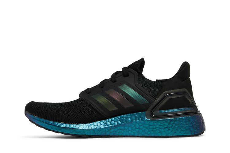 NEW Adidas Ultraboost 20 Running Shoes G55839 Size 7 Black Signal Cyan New Adidas ULTRABOOST 20 Sz 4 Ultra Boost Running Shoes  main image 3