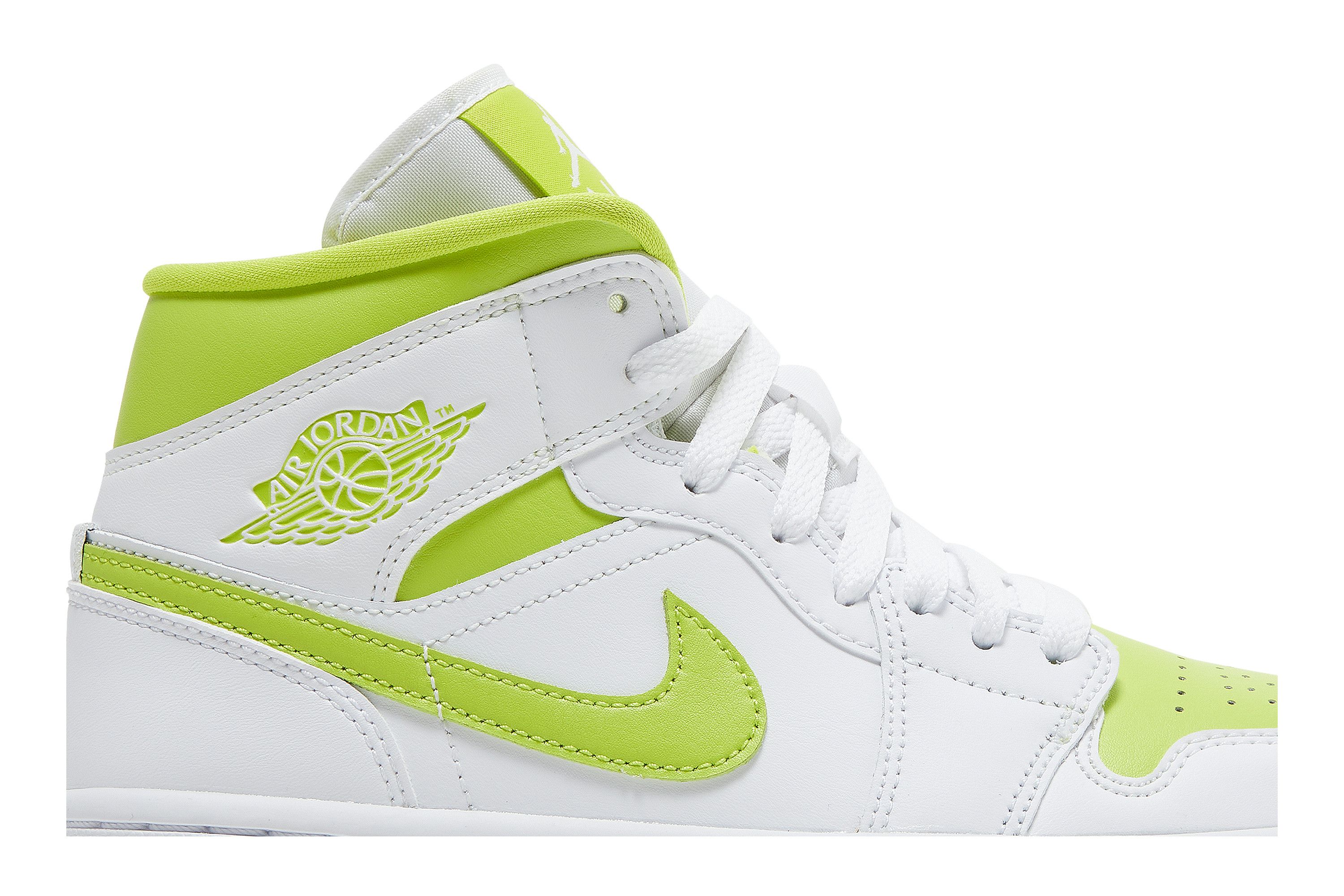 Buy Wmns Air Jordan 1 Mid White Lime BQ6472 131 GOAT