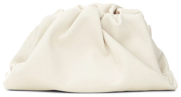 Bottega Veneta Crushed Teen Pouch WhiteGold