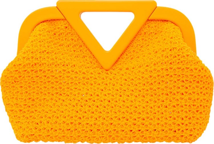 Bottega Veneta Rubber Crochet Clutch 'Tangerine'