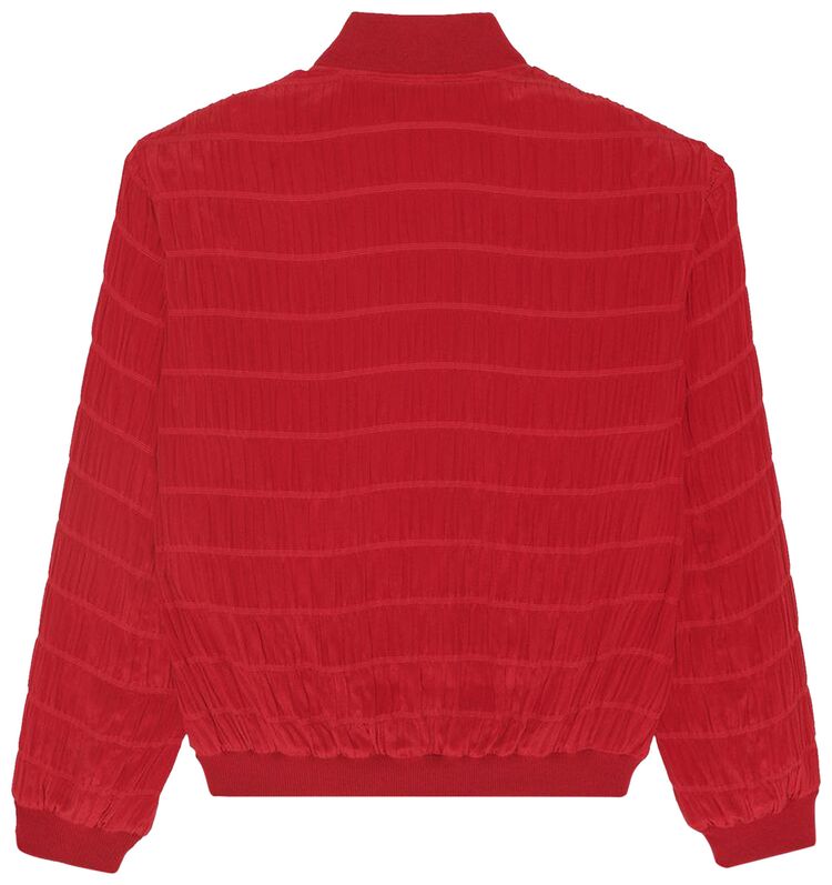 Saint Laurent Teddy Jacket In Rouge Theatre