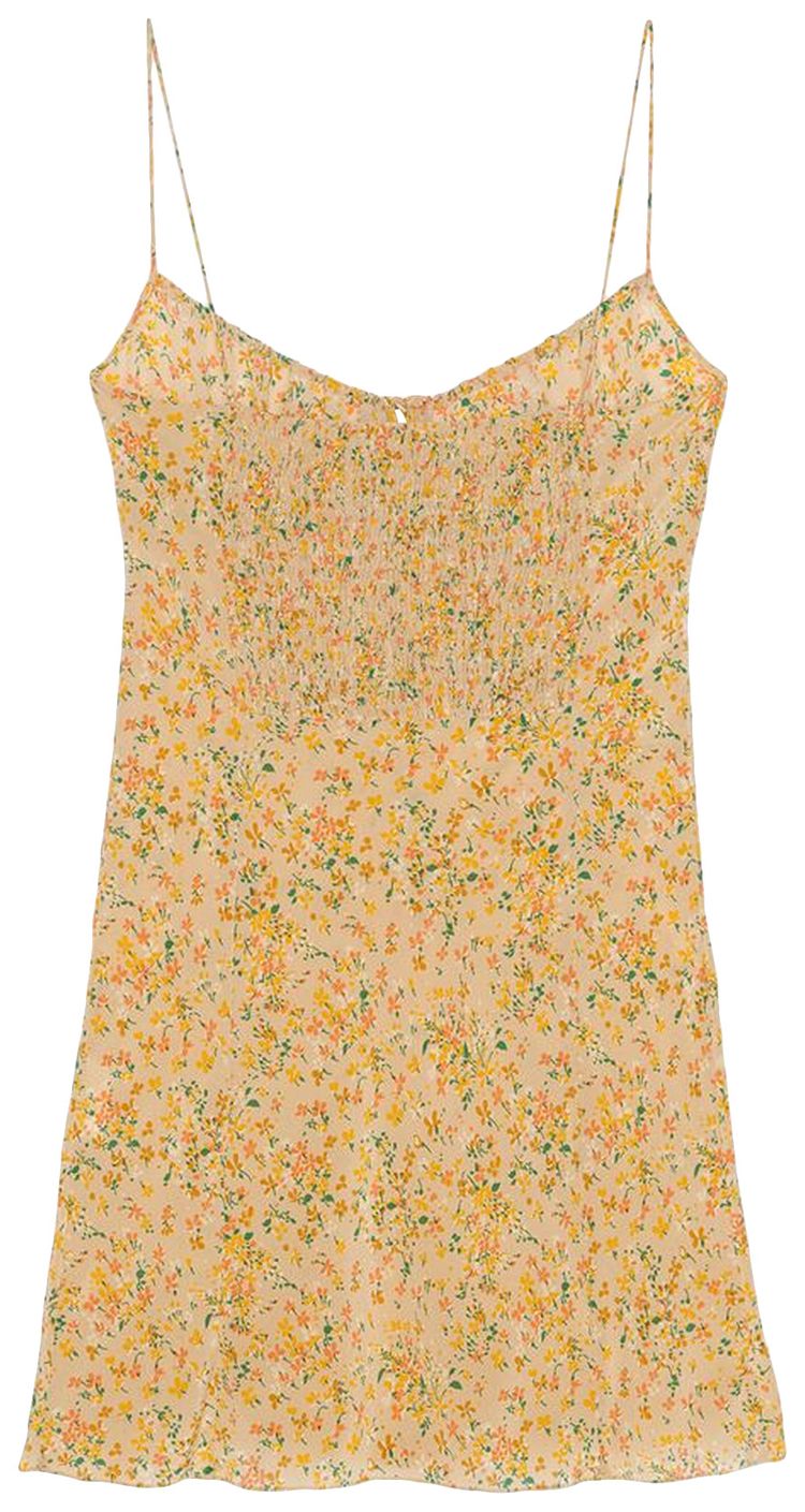 Saint Laurent Sleeveless Dress Beige Et Jaune