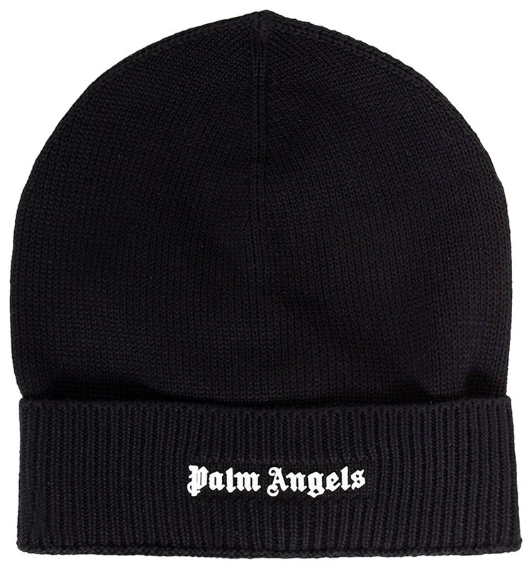 Palm Angels Classic Logo Beanie BlackWhite
