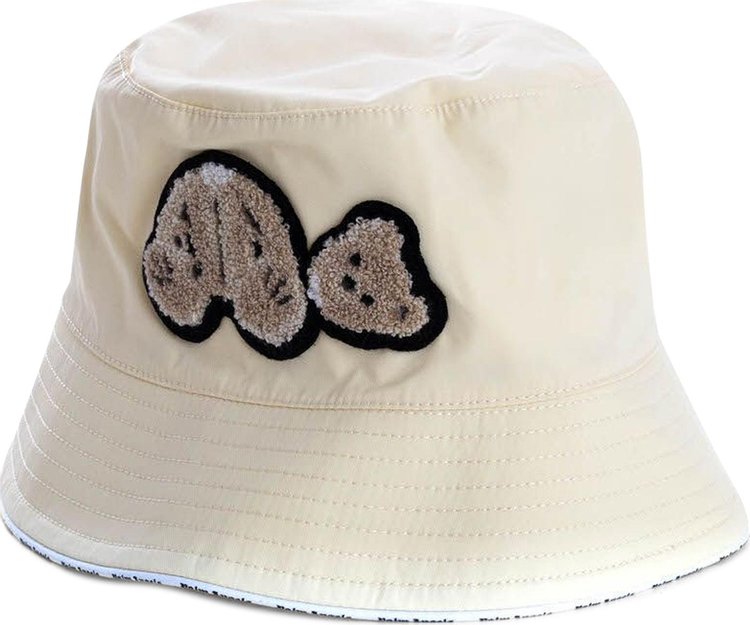 Palm Angels PA Bear Bucket Hat 'Cream/Bronze Brown'