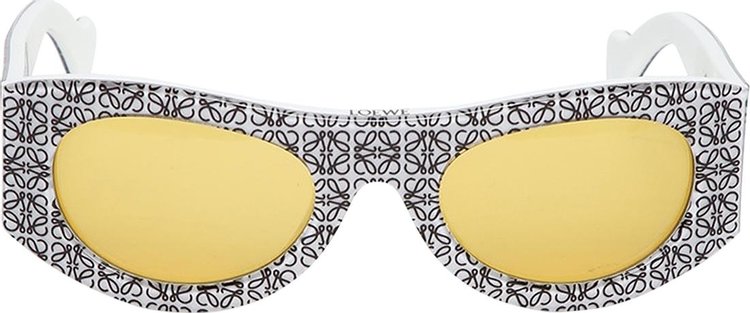 Loewe Monogram Sunglasses 'White/Yellow'