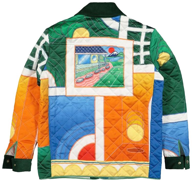 Casablanca Printed And Quilted Hunting Jacket Reve De Tennis