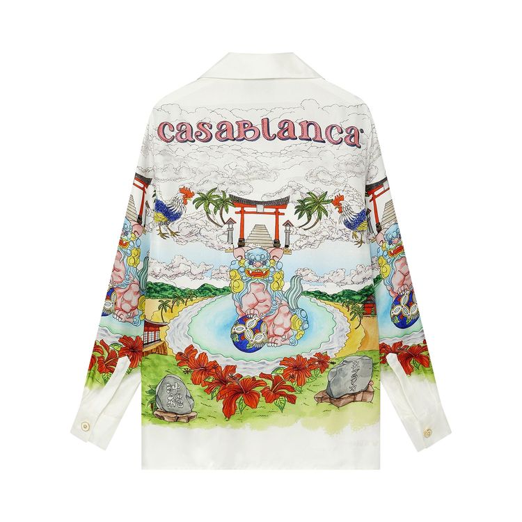 Casablanca Long Sleeve Cuban Collar Shirt Okinawa