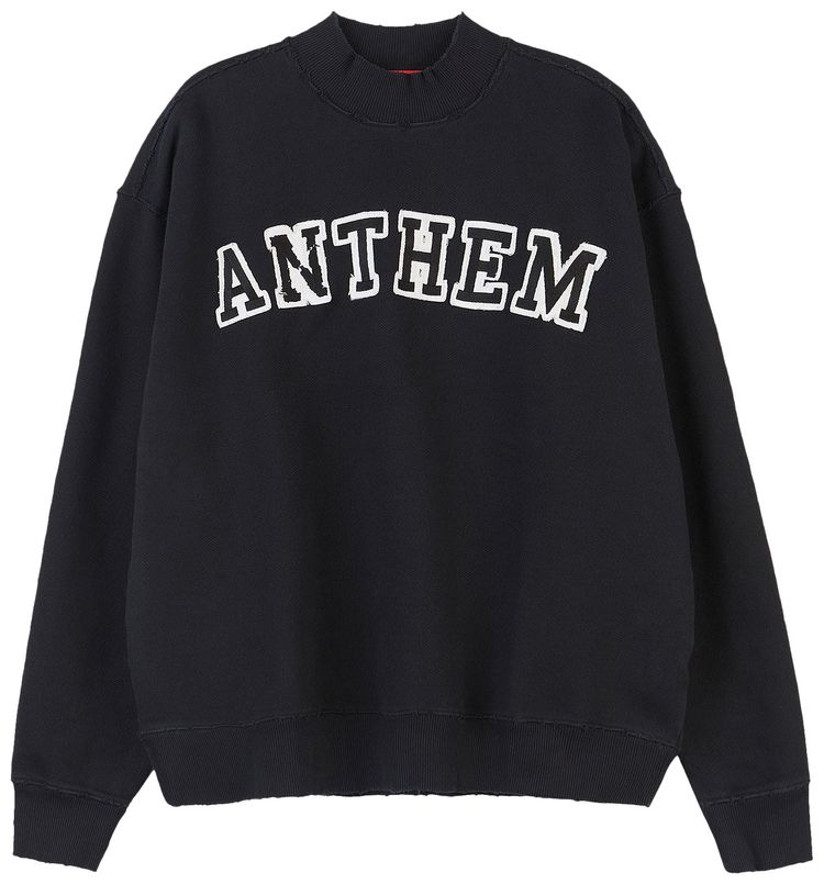 032C Oversized Anthem Sweatshirt Black