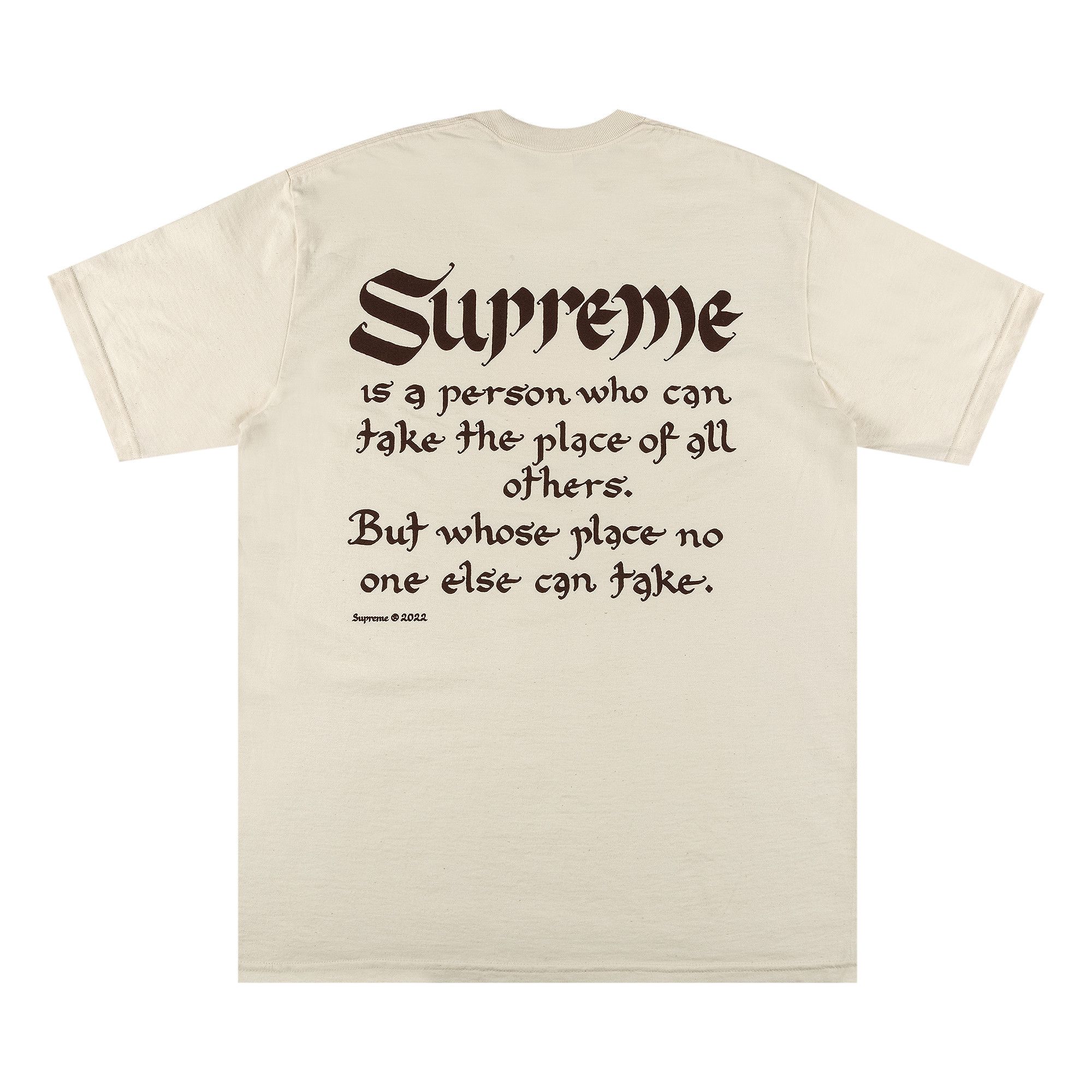 Buy Supreme Person Tee 'Natural' - SS22T53 NATURAL | GOAT